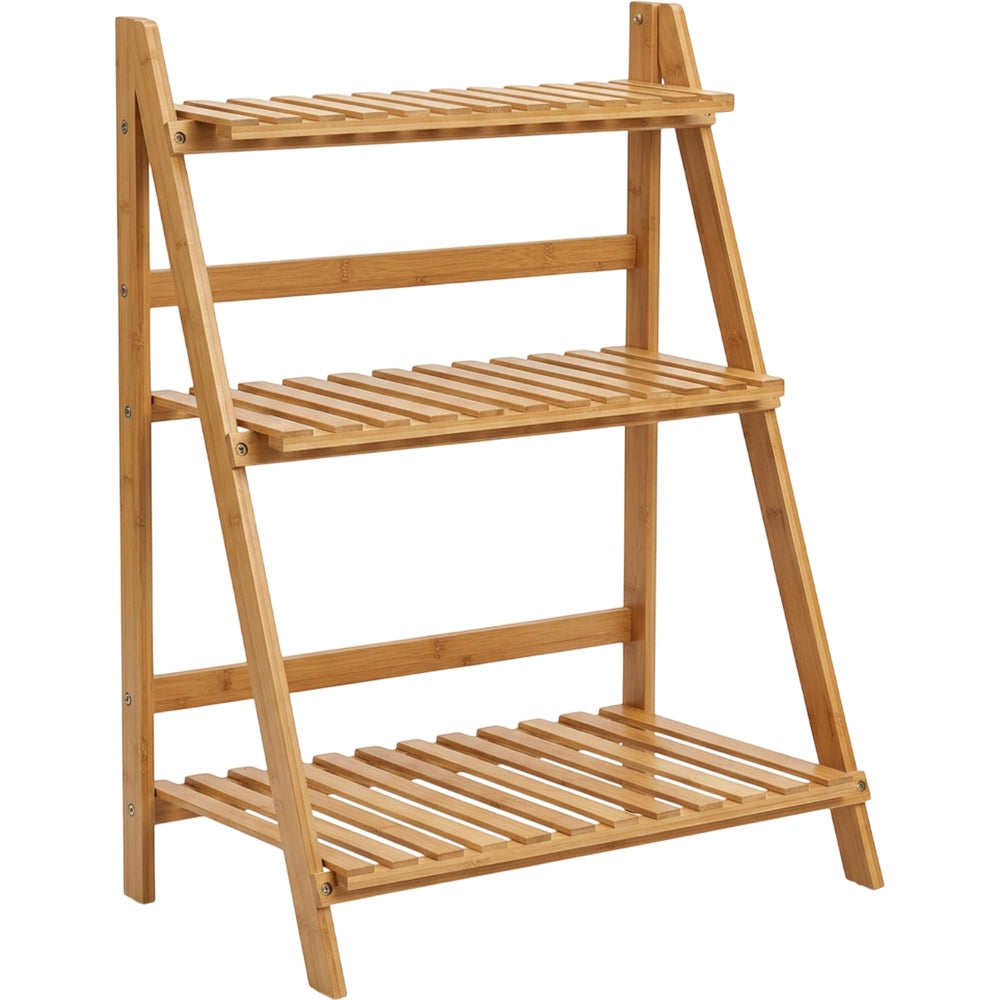 Bomzx Bamboo A Frame Plant Stand 3 Tier 90 cm - Product view