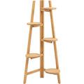 Bomzx Pine Corner Ladder Plant Stand 5 Tier 120 cm - Product view