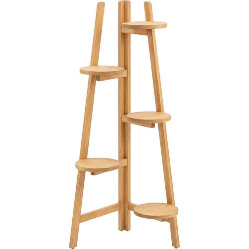 Bomzx Pine Corner Ladder Plant Stand 5 Tier 120 cm - Product view